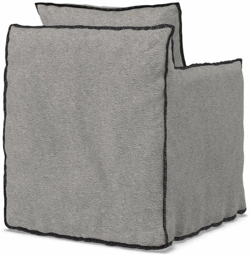 Fauteuil gris surpiqûres anthracite Ghost 05 - Gervasoni