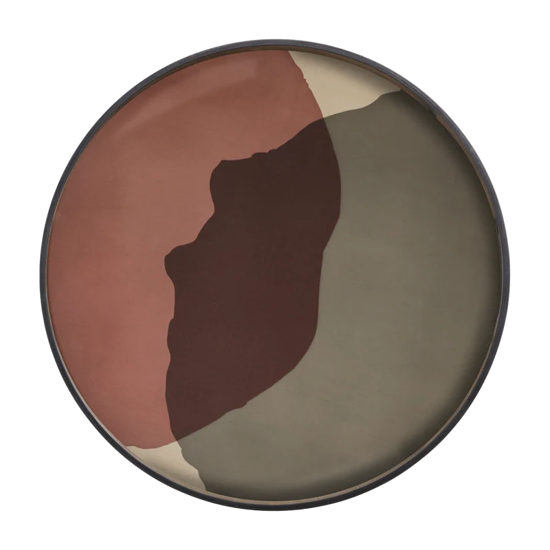 Plateau en verre rouge XL Translucent Silhouettes - Ethnicraft Accessories