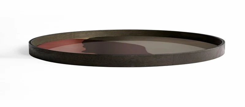Plateau en verre rouge XL Translucent Silhouettes - Ethnicraft Accessories