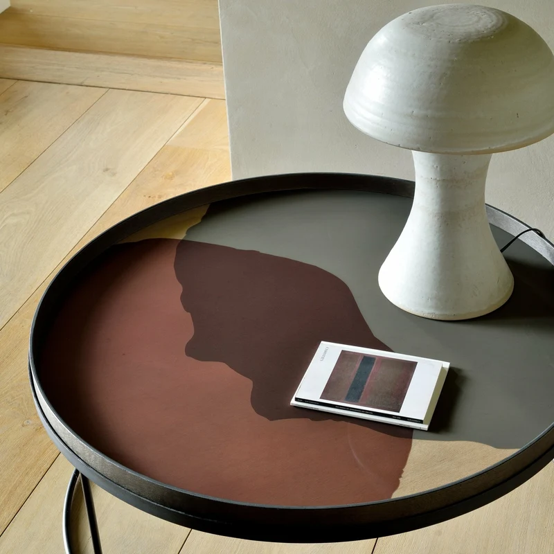 Plateau en verre rouge XL Translucent Silhouettes - Ethnicraft Accessories