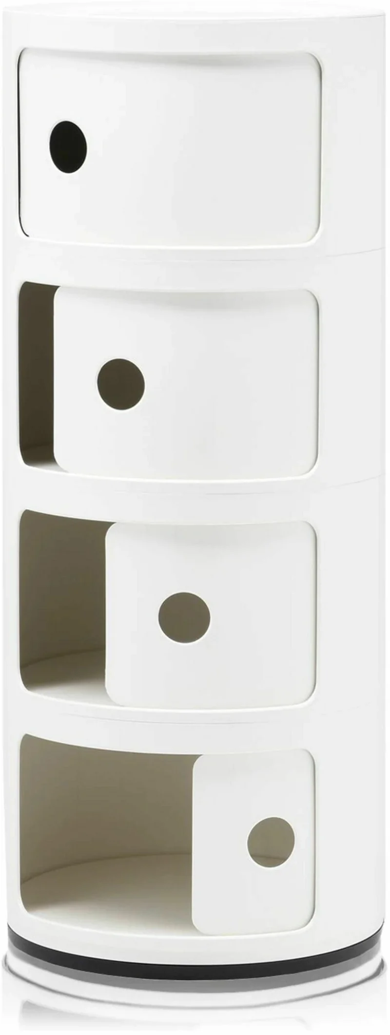 Table de chevet blanche 4 tiroirs Componibili - Kartell