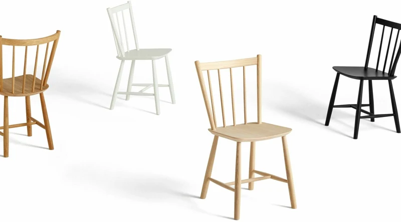 Chaise scandinave en bois de hêtre noir - HAY