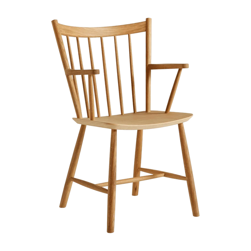 Chaise en bois de chêne avec accoudoirs - HAY