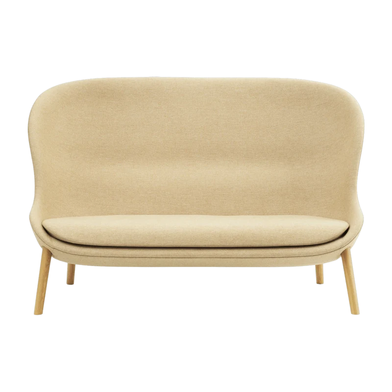 Canapé en chêne et tissu beige 168 cm Hyg - Normann Copenhagen