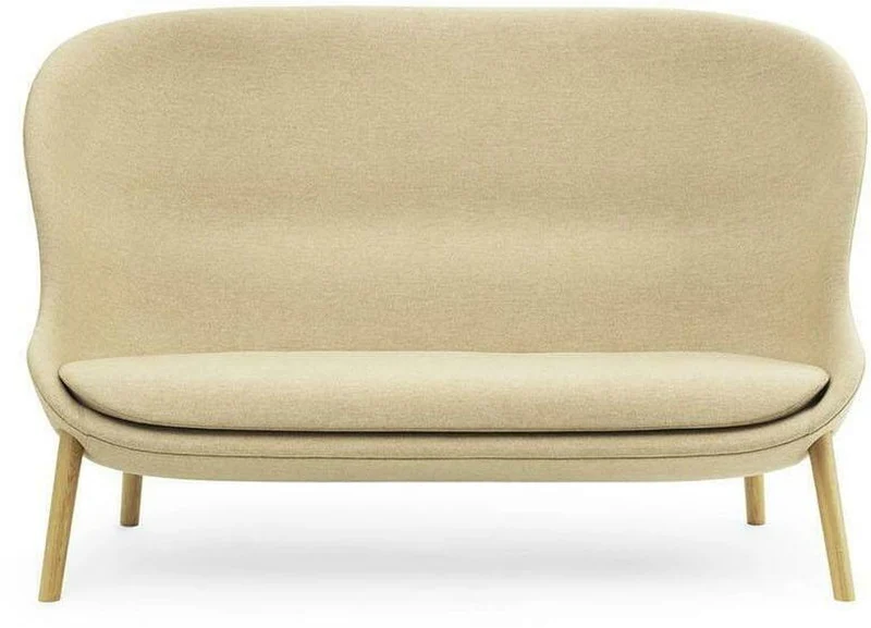 Canapé en chêne et tissu beige 168 cm Hyg - Normann Copenhagen