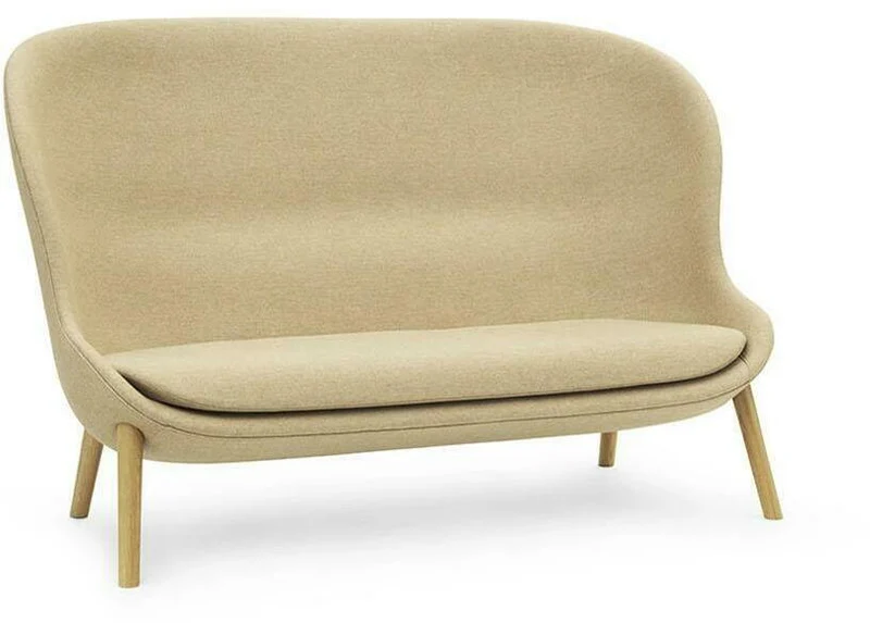 Canapé en chêne et tissu beige 168 cm Hyg - Normann Copenhagen