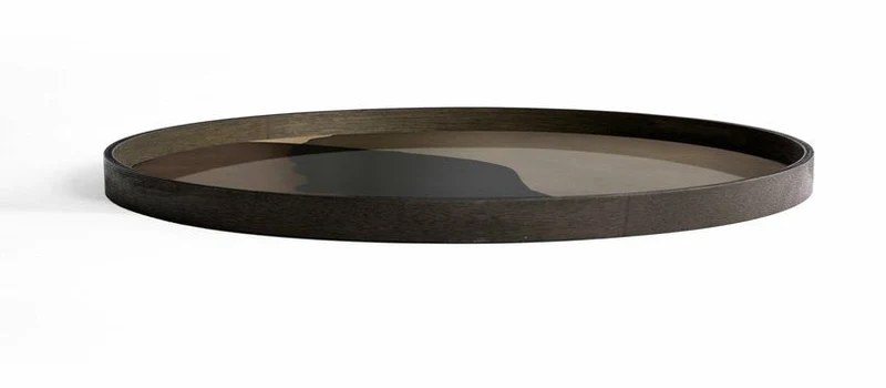 Plateau en verre foncé XL Translucent Silhouettes - Ethnicraft Accessories