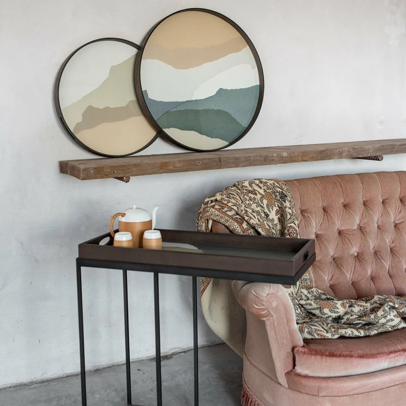 Plateau en verre rond Sand Wabi Sabi S - Ethnicraft Accessories