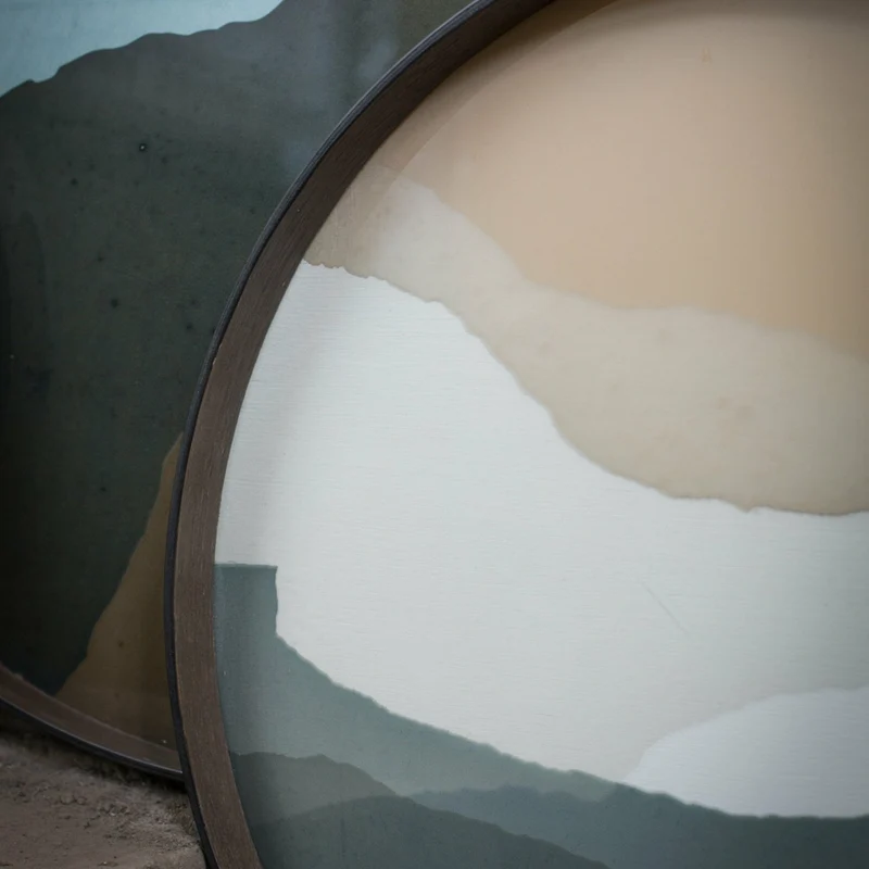 Plateau en verre rond Sand Wabi Sabi S - Ethnicraft Accessories