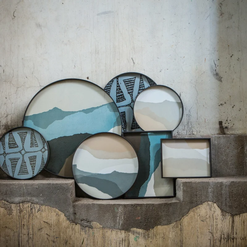 Plateau en verre rond Sand Wabi Sabi S - Ethnicraft Accessories