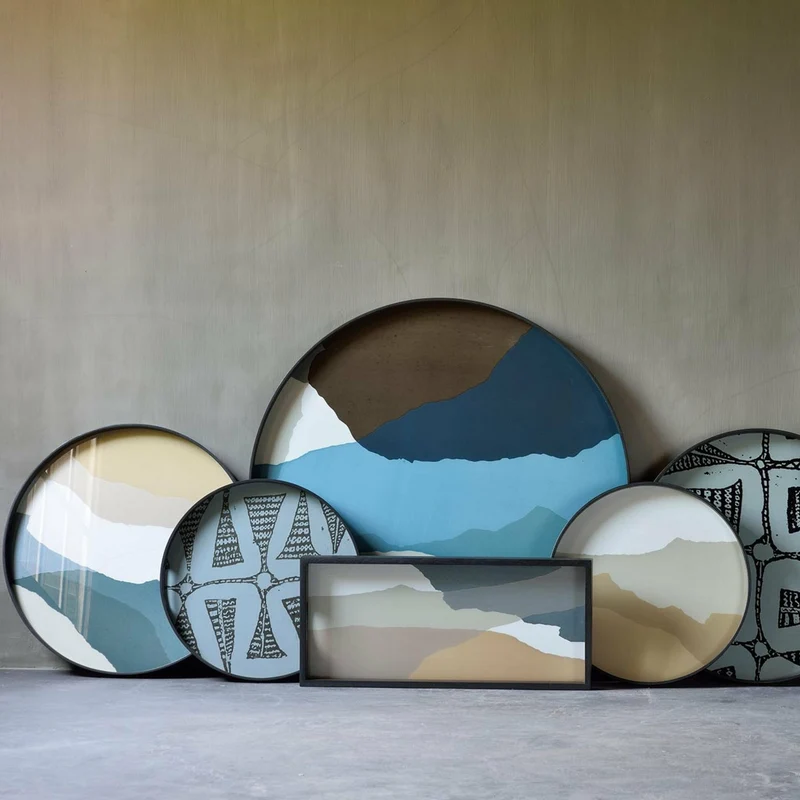 Plateau en verre rond Sand Wabi Sabi S - Ethnicraft Accessories