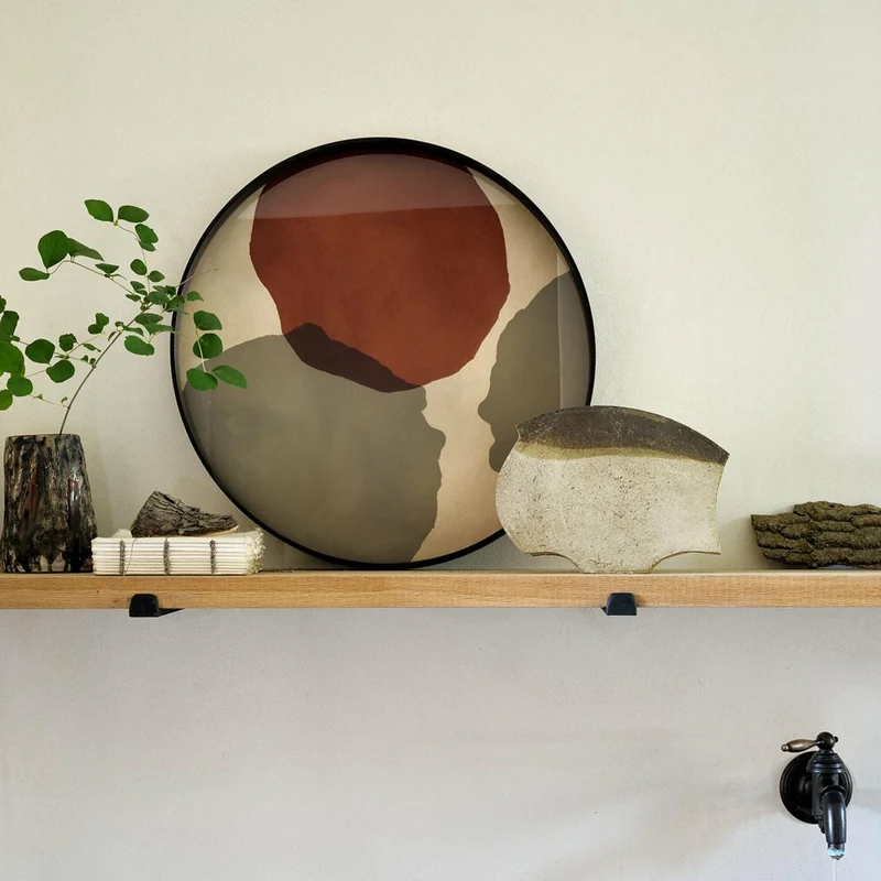 Plateau en verre rouge avec points S Translucent Silhouettes - Ethnicraft Accessories