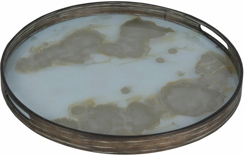 Plateau en verre organique Mist Gold S - Ethnicraft Accessories