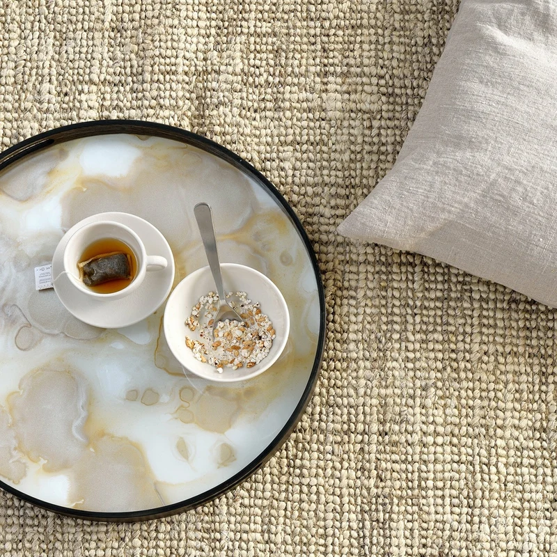 Plateau en verre organique Mist Gold S - Ethnicraft Accessories