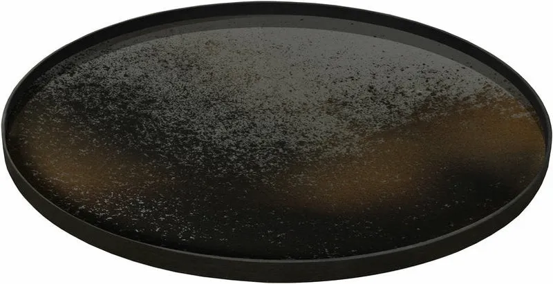 Plateau rond miroir en bronze XL - Ethnicraft Accessories