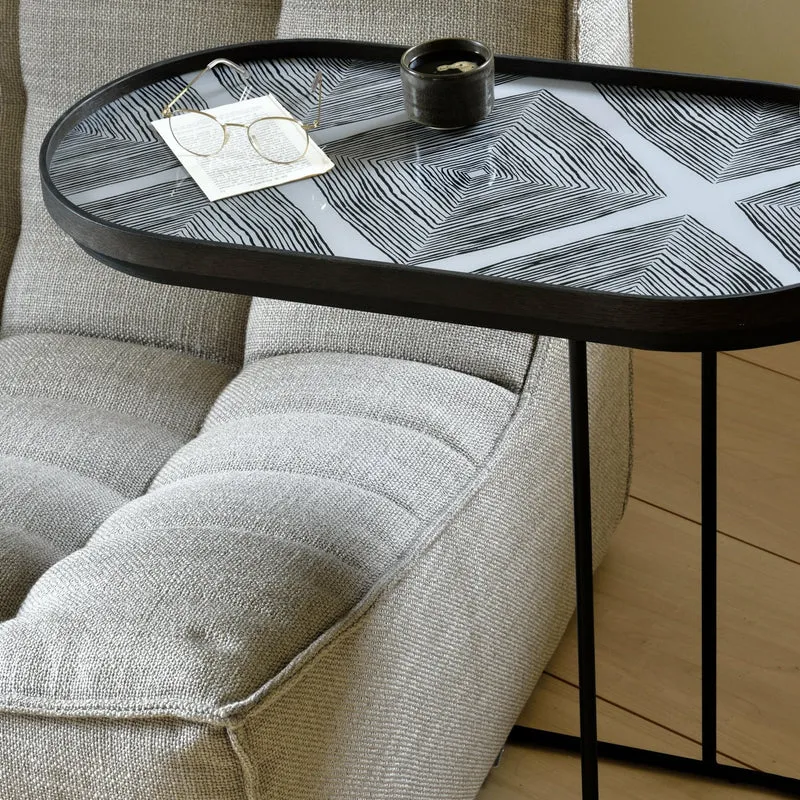 Table d'appoint oblong en métal à plateau M - Ethnicraft Accessories