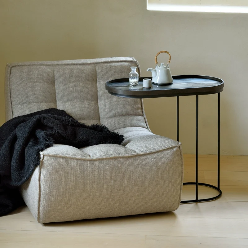 Table d'appoint oblong en métal à plateau M - Ethnicraft Accessories