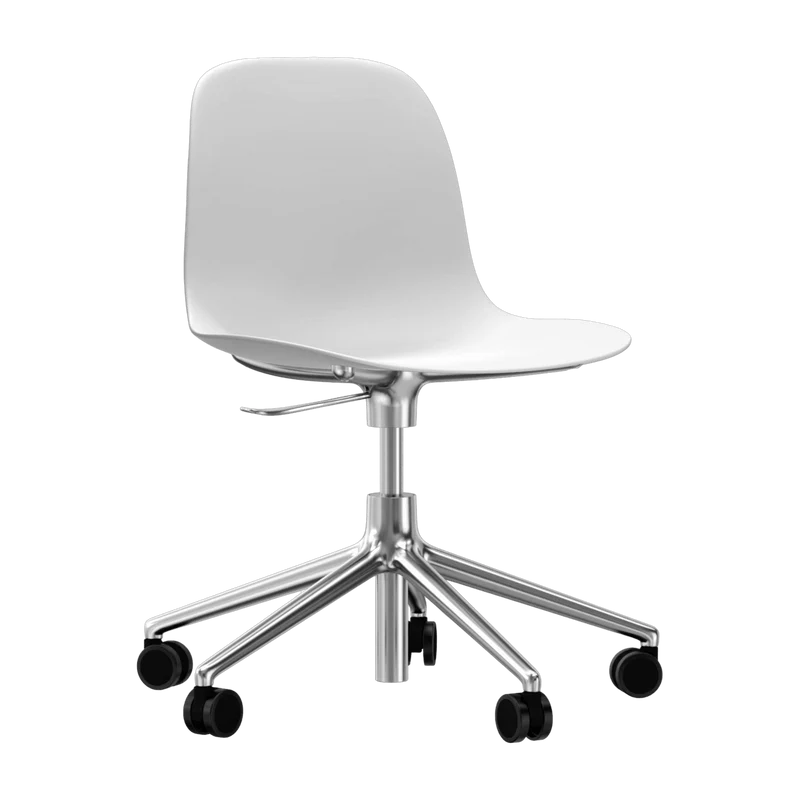 Chaise de bureau en aluminium et pp blanc Form - Normann Copenhagen