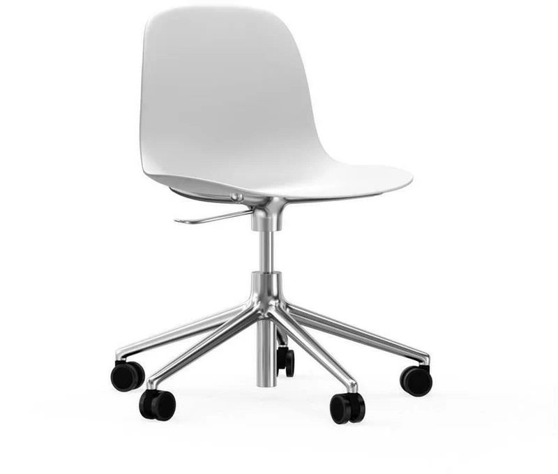 Chaise de bureau en aluminium et pp blanc Form - Normann Copenhagen