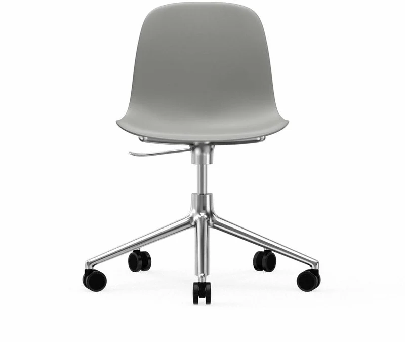 Chaise de bureau réglable à roulettes en pp grise Swivel 5W Norman Copenhagen Grey - Normann Copenhagen