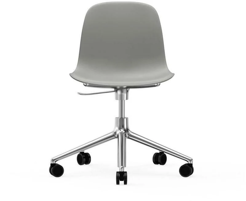 Chaise de bureau réglable à roulettes en pp grise Swivel 5W Norman Copenhagen Grey - Normann Copenhagen