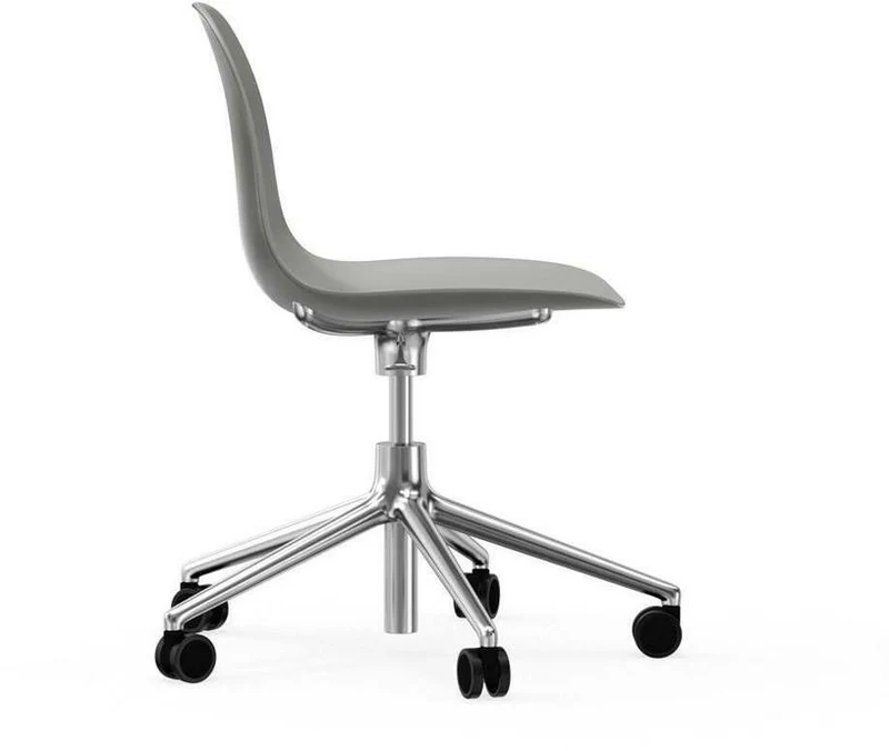 Chaise de bureau réglable à roulettes en pp grise Swivel 5W Norman Copenhagen Grey - Normann Copenhagen