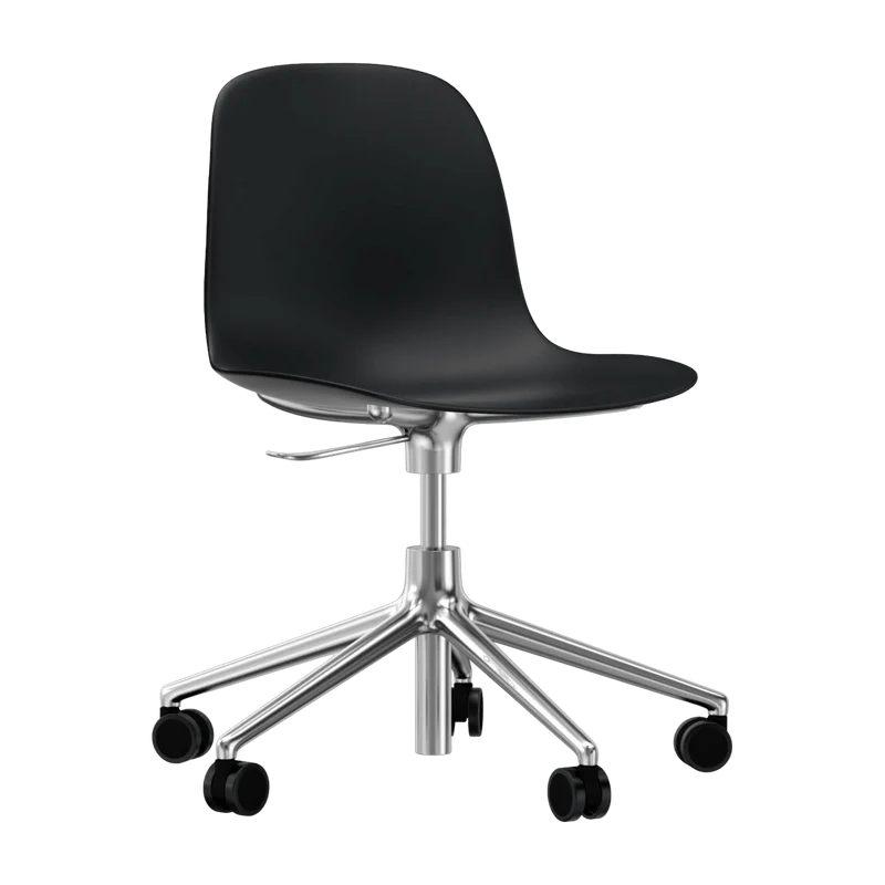 Chaise de bureau en aluminium et pp noir Form - Normann Copenhagen