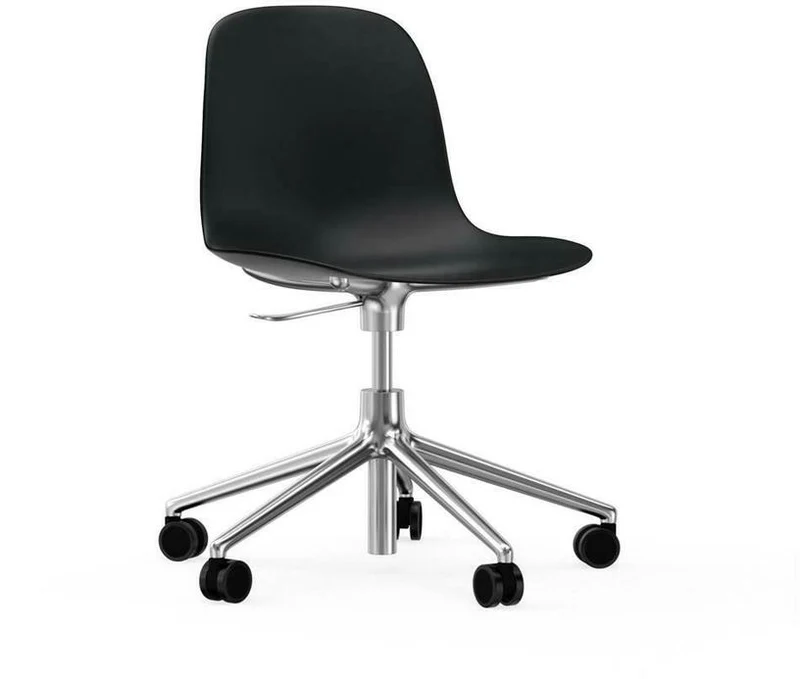 Chaise de bureau en aluminium et pp noir Form - Normann Copenhagen