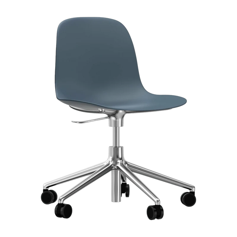 Chaise de bureau en aluminium et pp bleu Form - Normann Copenhagen
