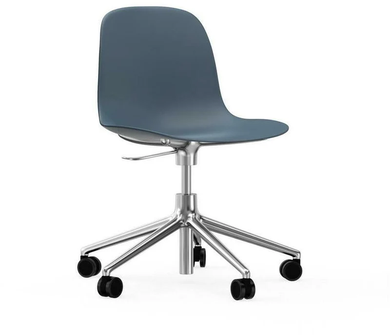 Chaise de bureau en aluminium et pp bleu Form - Normann Copenhagen