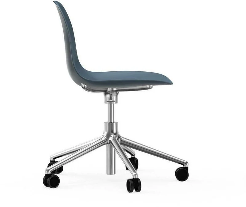 Chaise de bureau en aluminium et pp bleu Form - Normann Copenhagen