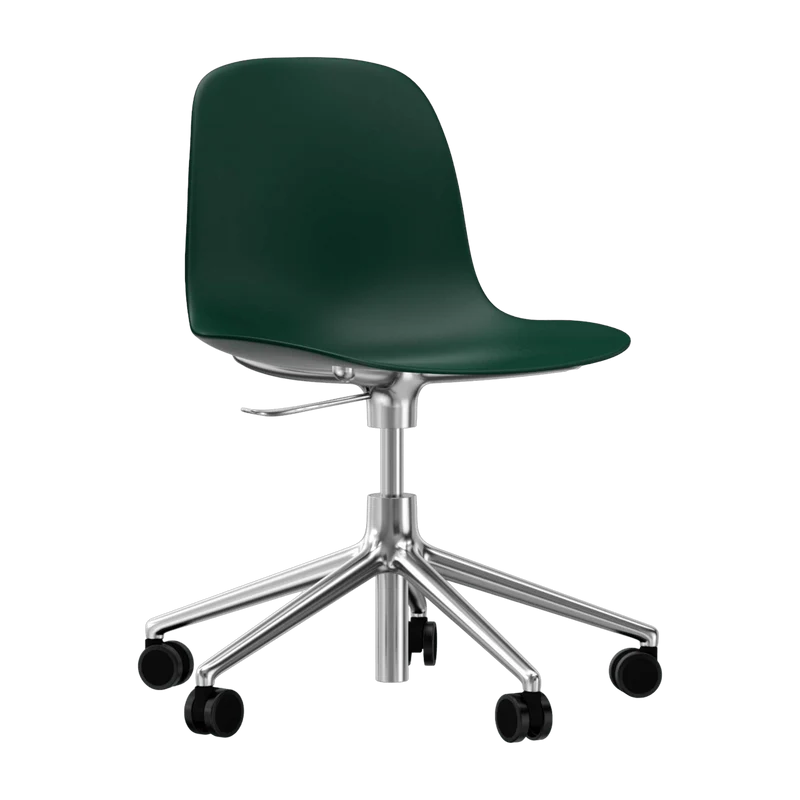 Chaise de bureau en aluminium et pp vert Form - Normann Copenhagen