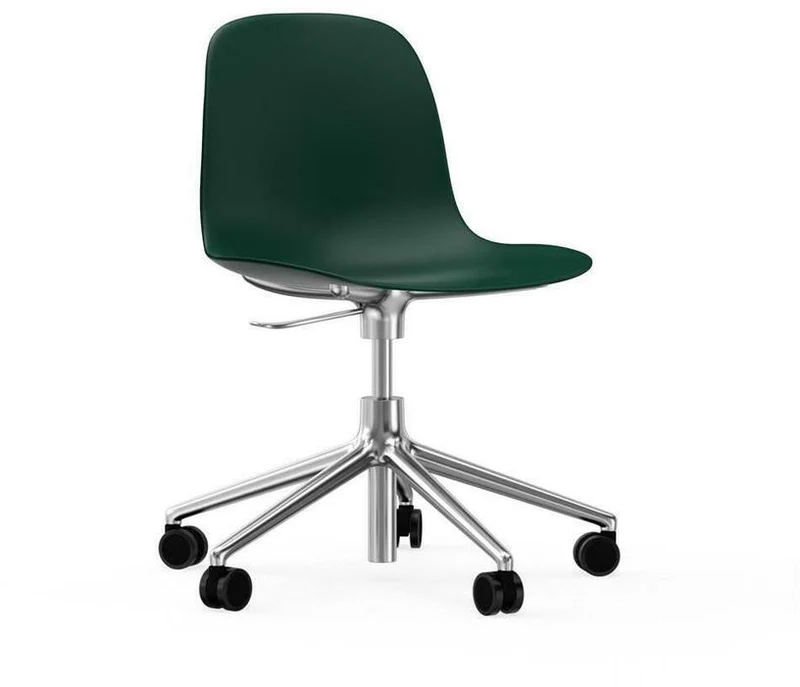 Chaise de bureau en aluminium et pp vert Form - Normann Copenhagen