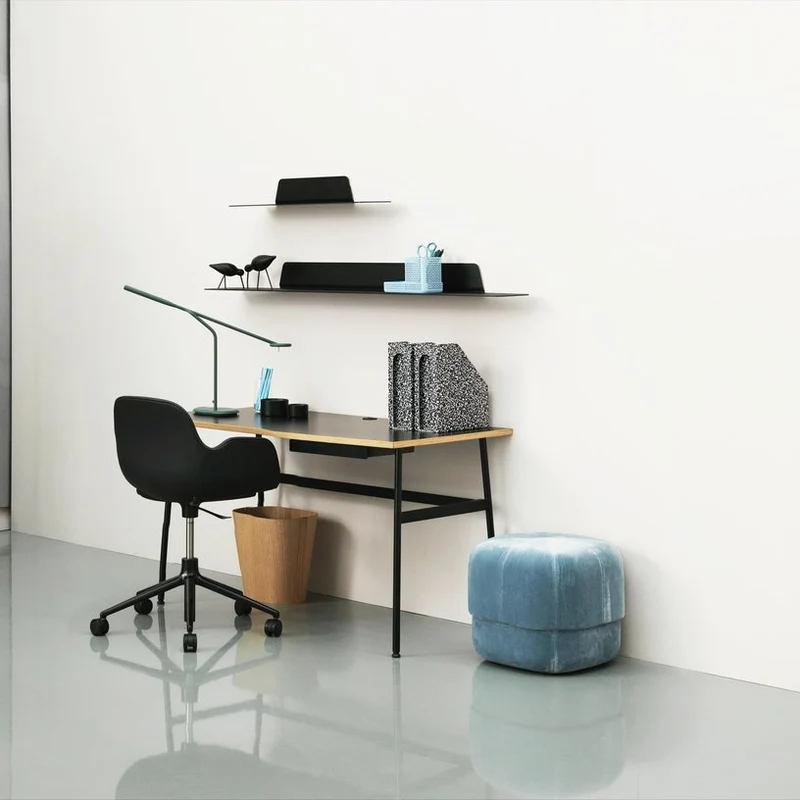 Chaise de bureau en aluminium et pp vert Form - Normann Copenhagen