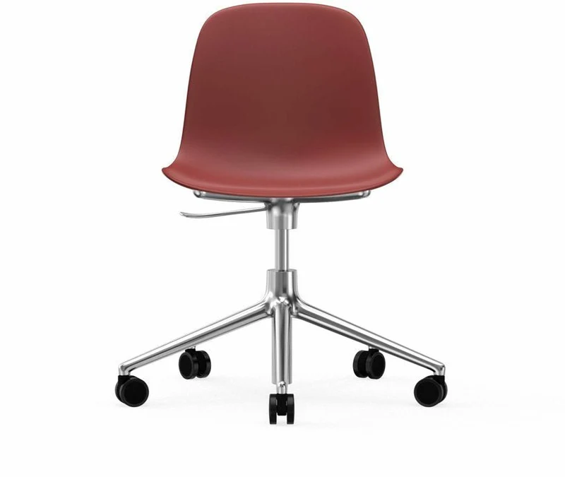 Chaise de bureau en aluminium et pp rouge Form - Normann Copenhagen