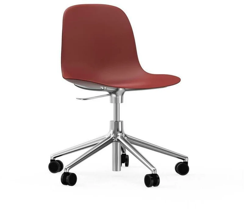 Chaise de bureau en aluminium et pp rouge Form - Normann Copenhagen