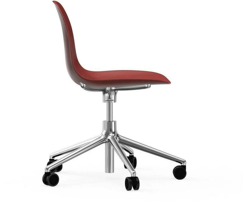 Chaise de bureau en aluminium et pp rouge Form - Normann Copenhagen