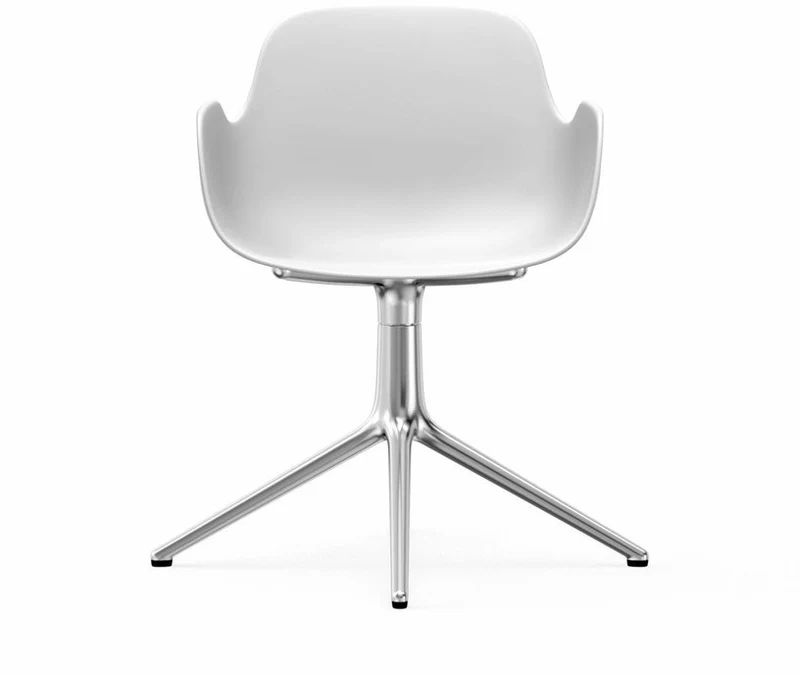 Chaise avec accoudoirs en aluminium et pp blanc Form - Normann Copenhagen