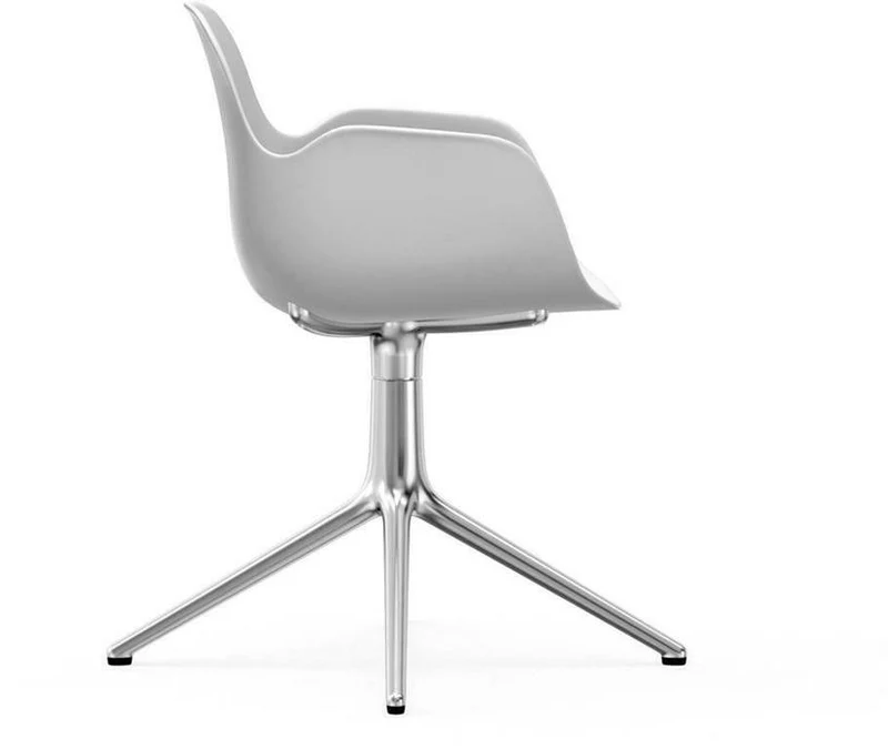 Chaise avec accoudoirs en aluminium et pp blanc Form - Normann Copenhagen