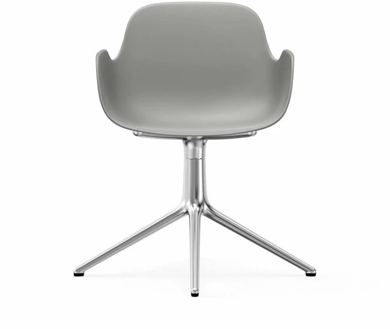 Chaise avec accoudoirs en aluminium et pp gris Form - Normann Copenhagen