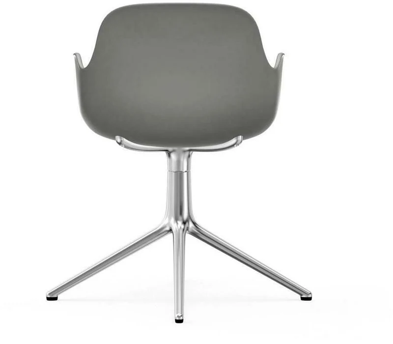 Chaise avec accoudoirs en aluminium et pp gris Form - Normann Copenhagen