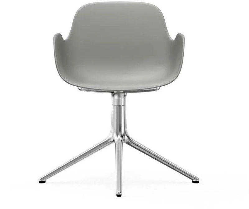 Chaise avec accoudoirs en aluminium et pp gris Form - Normann Copenhagen