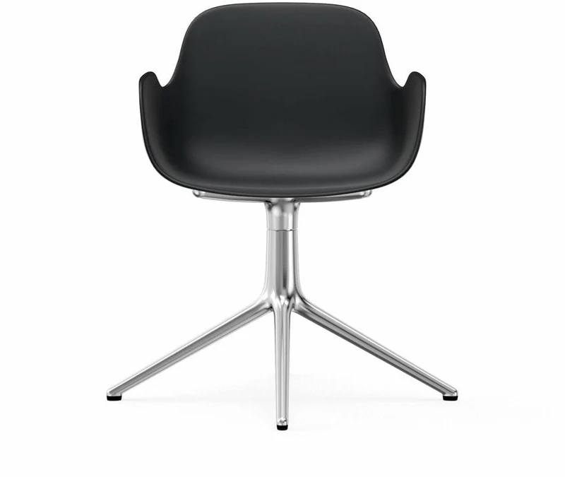 Chaise avec accoudoirs en aluminium et pp noir Form - Normann Copenhagen