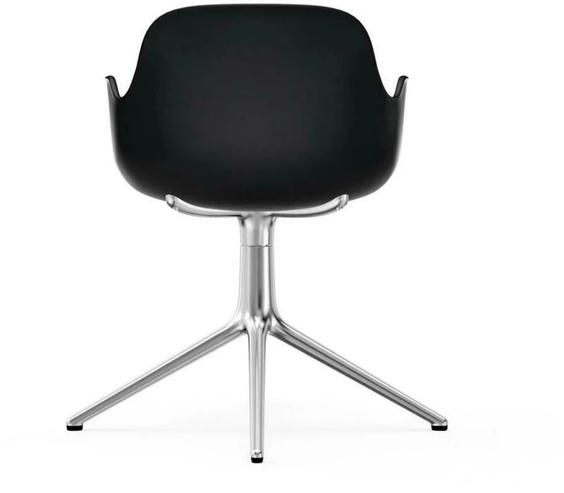 Chaise avec accoudoirs en aluminium et pp noir Form - Normann Copenhagen