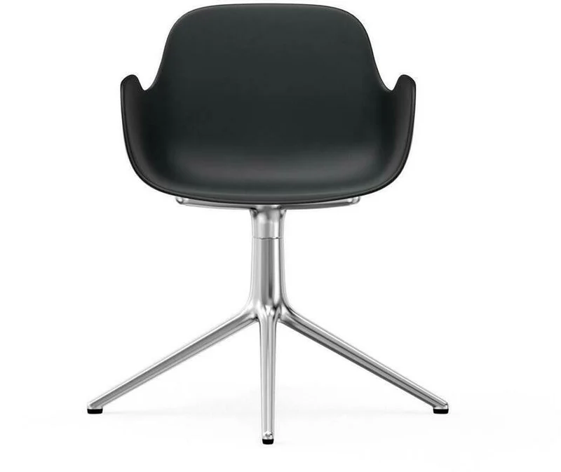 Chaise avec accoudoirs en aluminium et pp noir Form - Normann Copenhagen