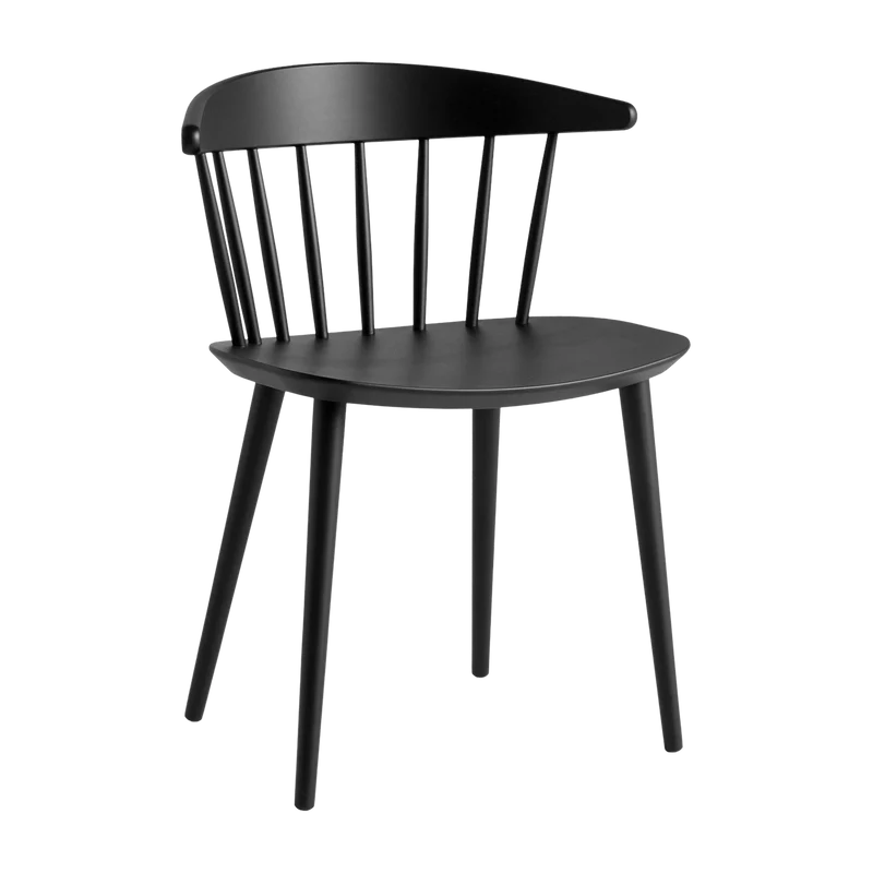 Chaise en bois de hêtre noir laqué J 104 - HAY