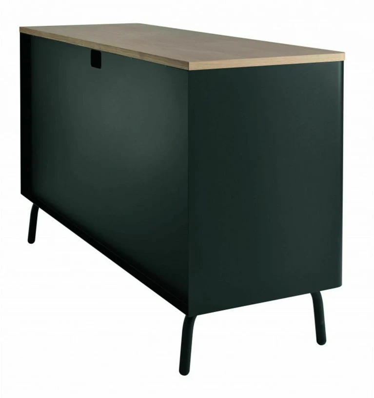 Buffet avec niche en métal noir Edgar - Resistub