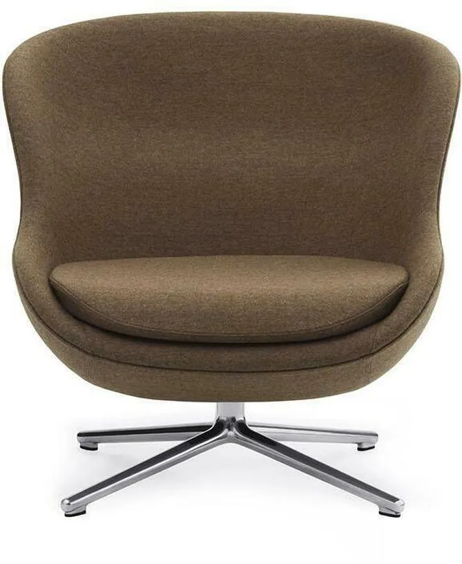Fauteuil bas en aluminium et tissu marron Hyg - Normann Copenhagen
