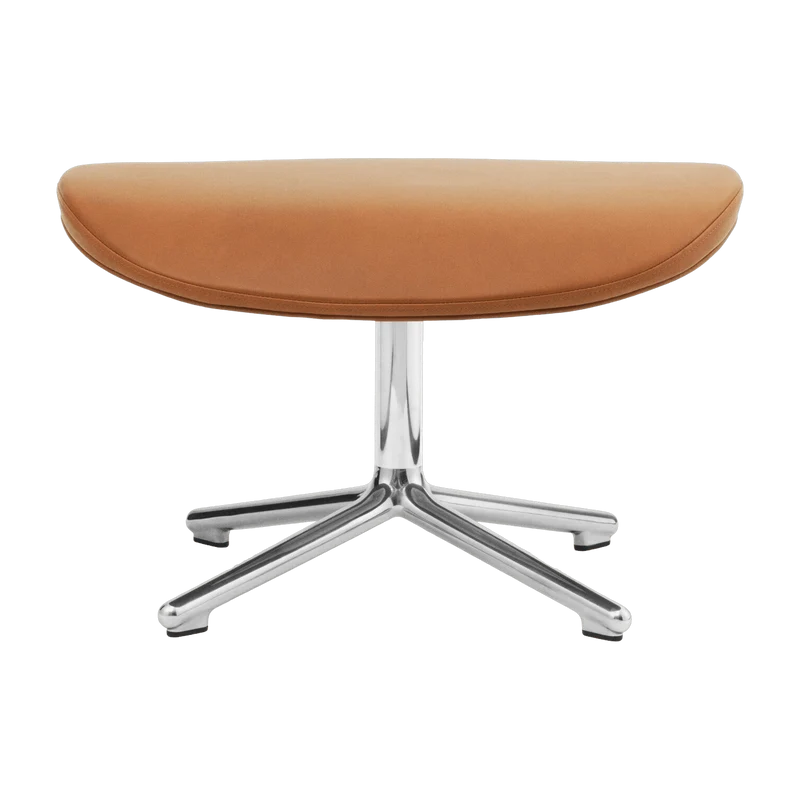 Repose-pieds pivotant en aluminium et pp avec cuir naturel Hyg - Normann Copenhagen