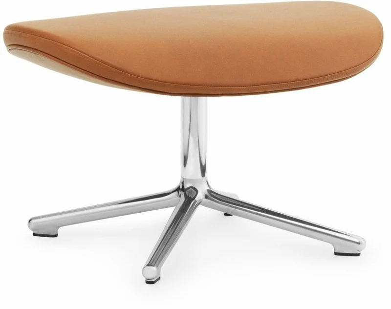 Repose-pieds pivotant en aluminium et pp avec cuir naturel Hyg - Normann Copenhagen